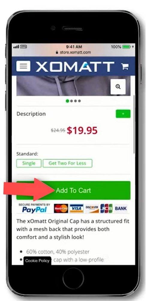 mobile checkout two step add to cart